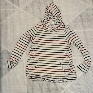Striped Hooded Pullover